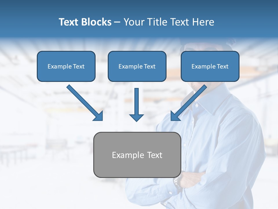 Helmet Man Building PowerPoint Template