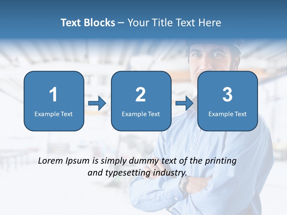 Helmet Man Building PowerPoint Template