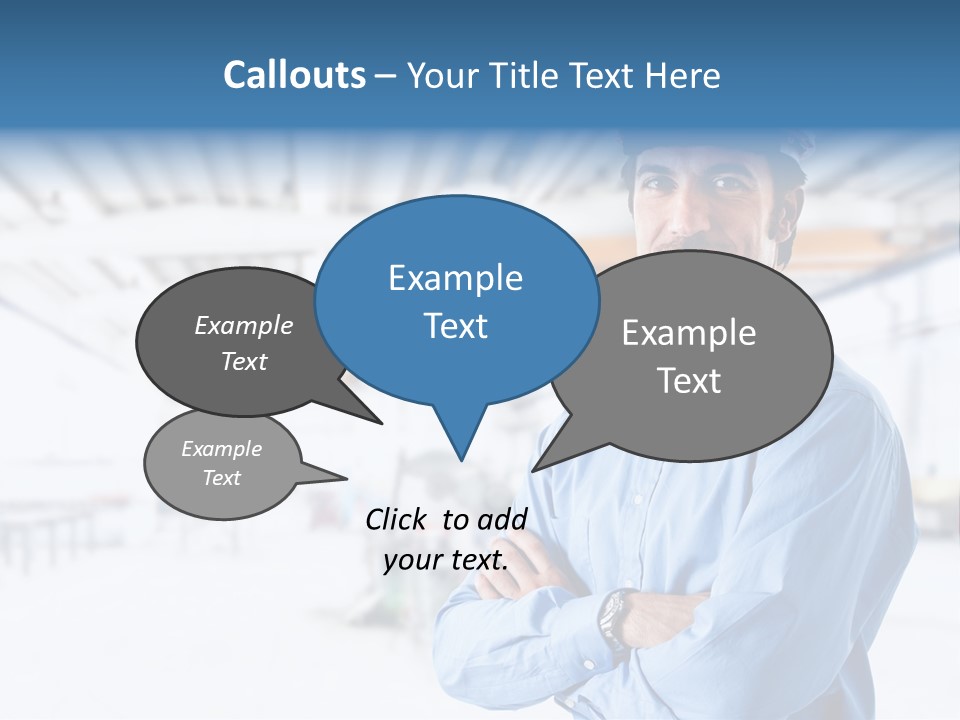 Helmet Man Building PowerPoint Template