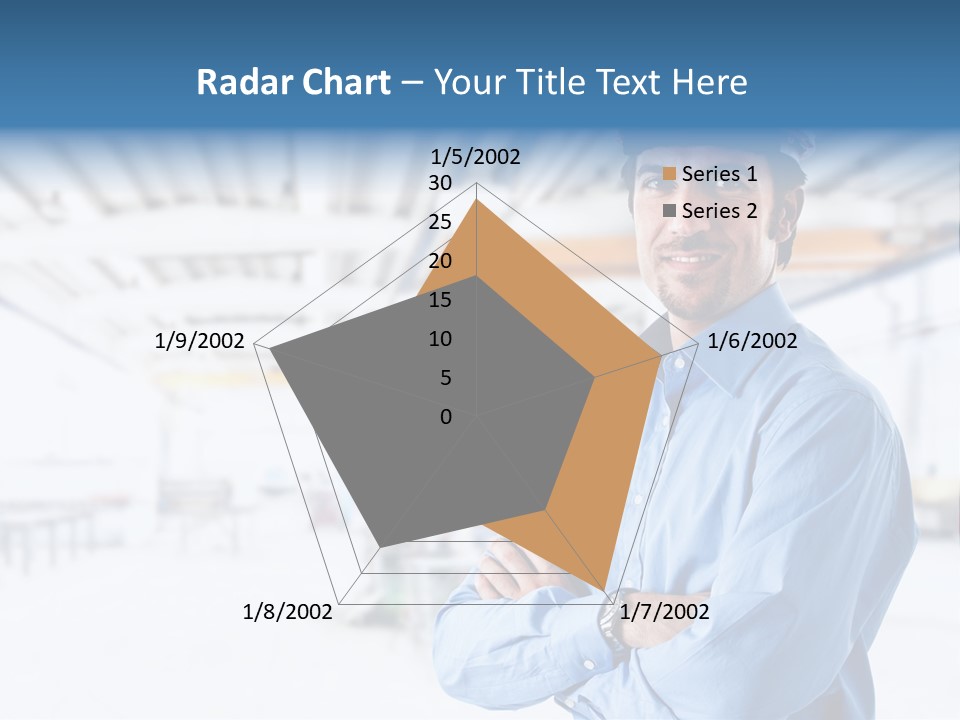 Helmet Man Building PowerPoint Template
