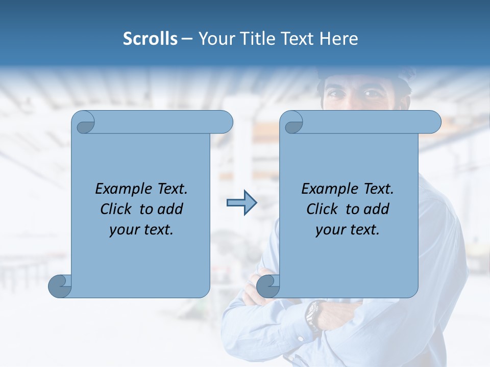Helmet Man Building PowerPoint Template