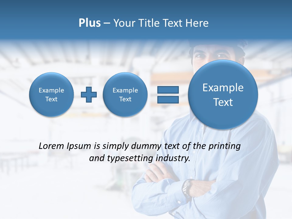 Helmet Man Building PowerPoint Template