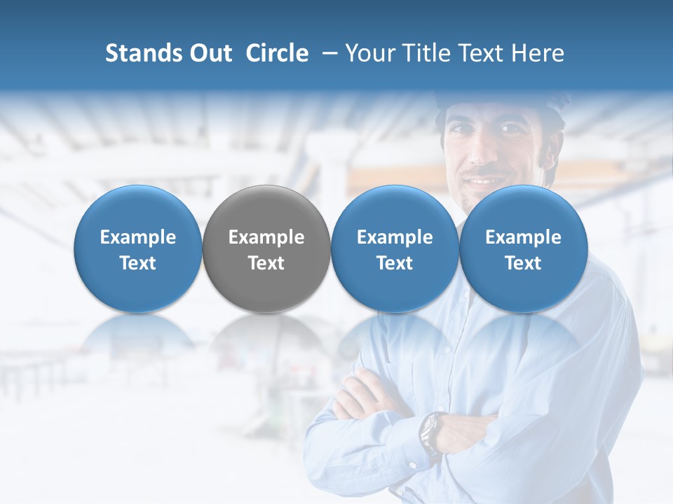 Helmet Man Building PowerPoint Template