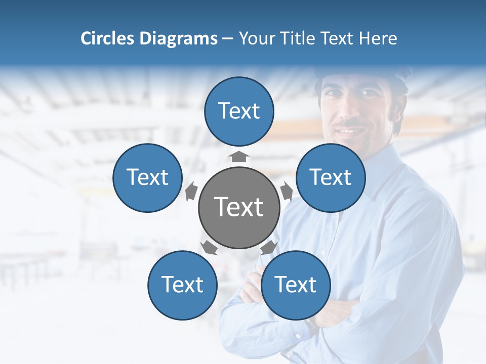 Helmet Man Building PowerPoint Template