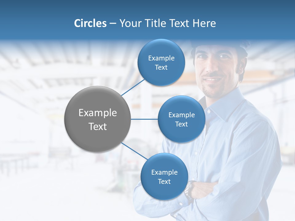 Helmet Man Building PowerPoint Template