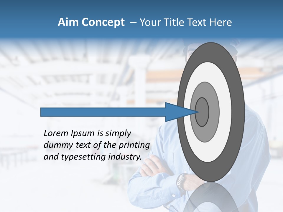 Helmet Man Building PowerPoint Template