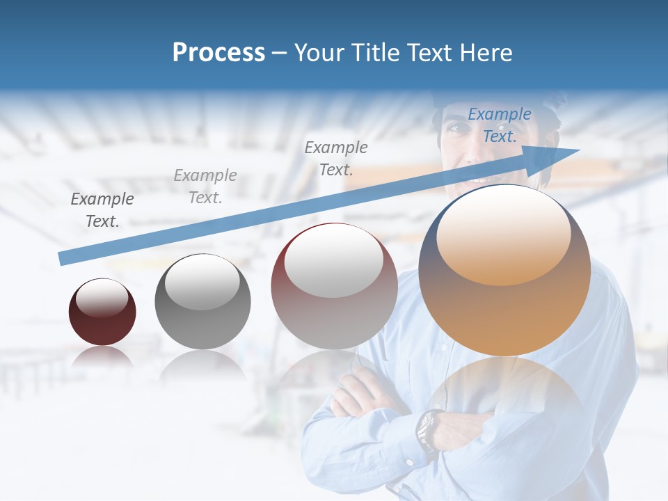 Helmet Man Building PowerPoint Template