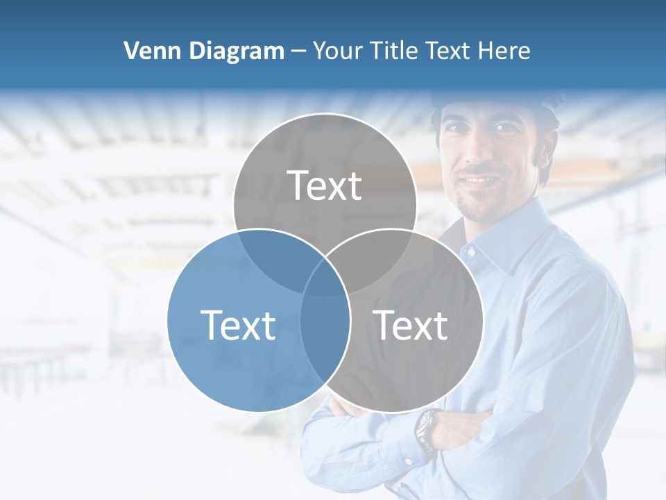 Helmet Man Building PowerPoint Template