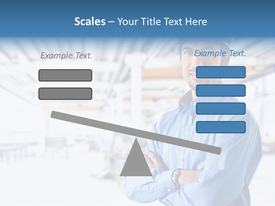 Helmet Man Building PowerPoint Template