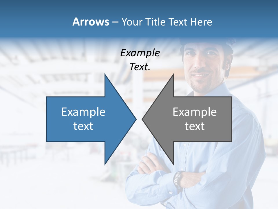 Helmet Man Building PowerPoint Template