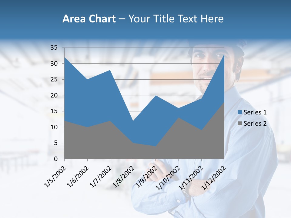 Helmet Man Building PowerPoint Template