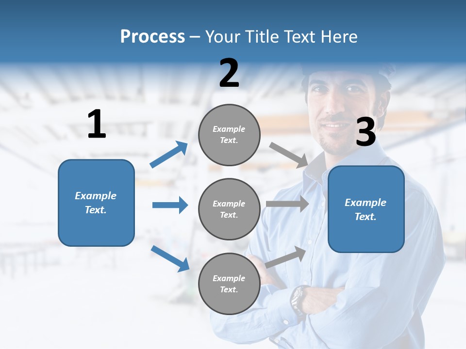 Helmet Man Building PowerPoint Template