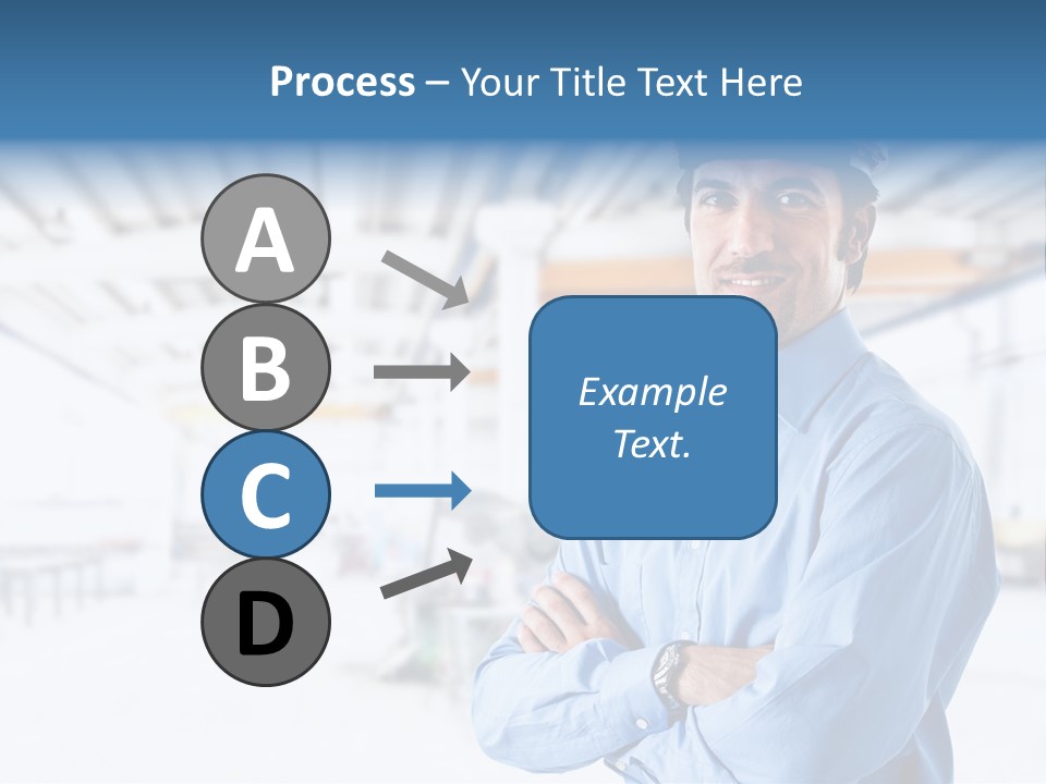 Helmet Man Building PowerPoint Template