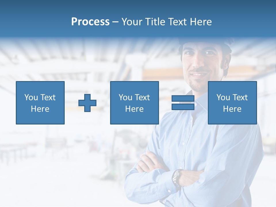 Helmet Man Building PowerPoint Template