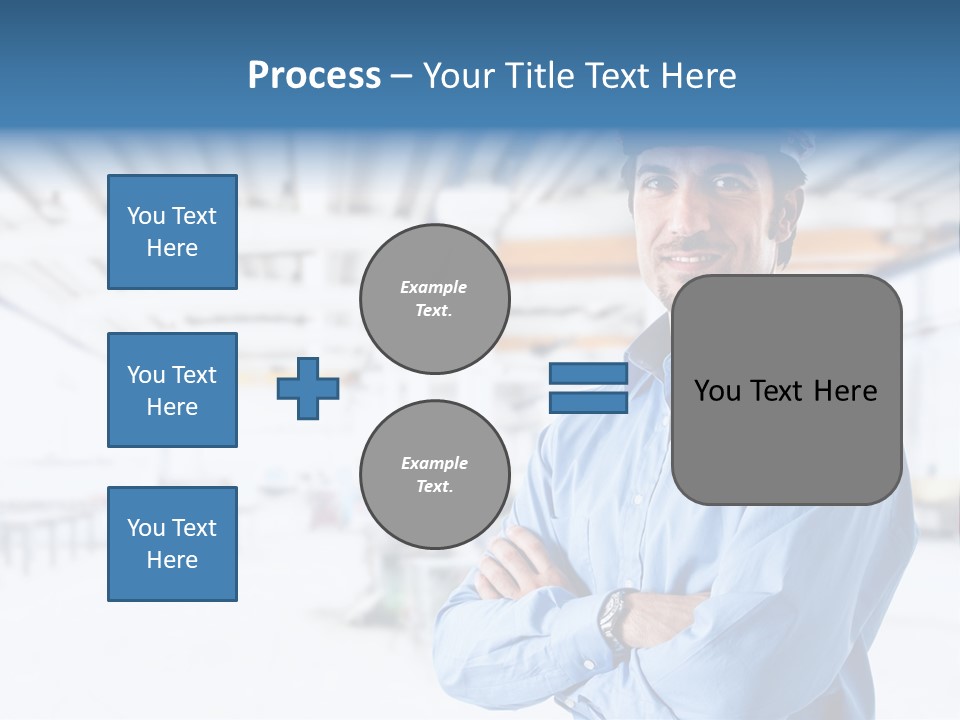 Helmet Man Building PowerPoint Template