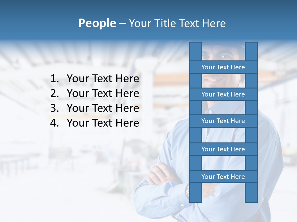 Helmet Man Building PowerPoint Template