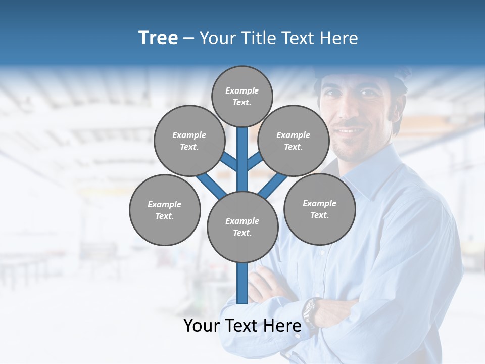 Helmet Man Building PowerPoint Template