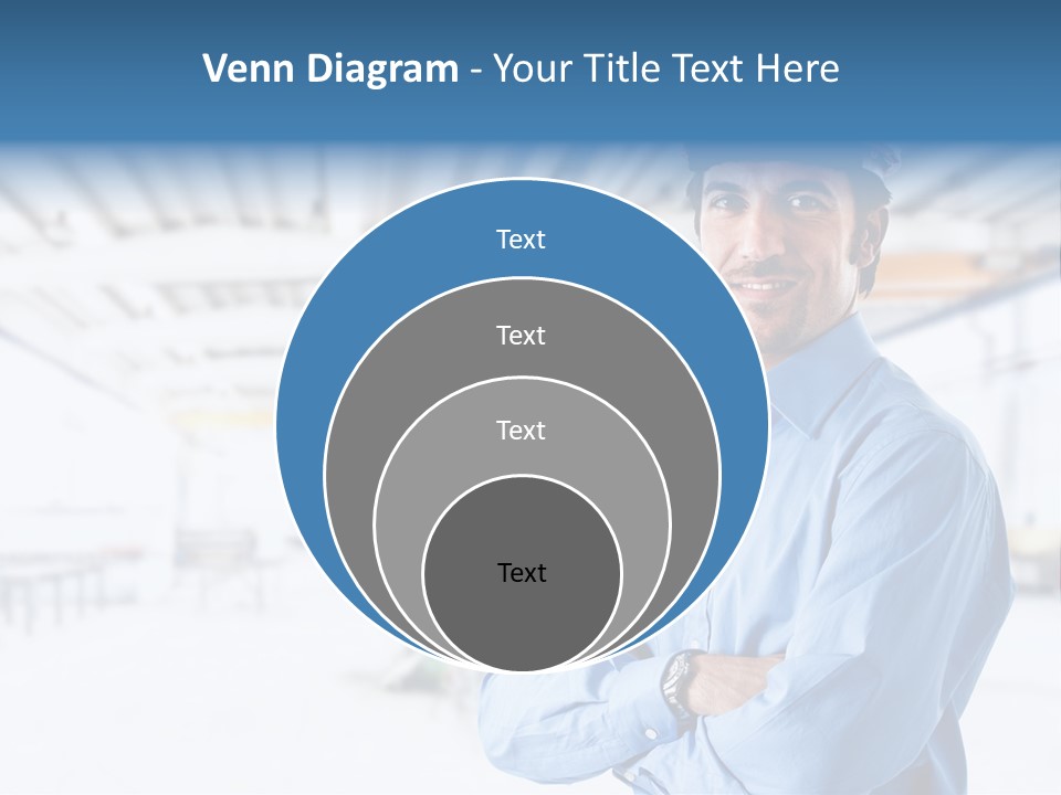 Helmet Man Building PowerPoint Template