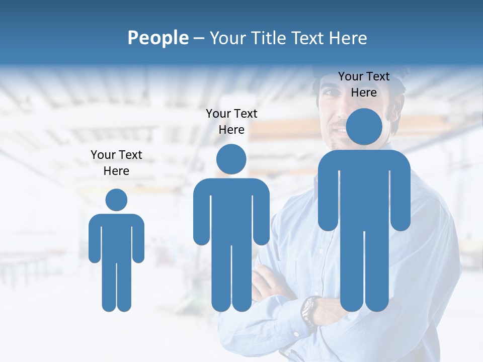 Helmet Man Building PowerPoint Template