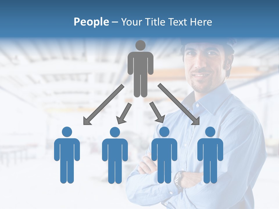 Helmet Man Building PowerPoint Template