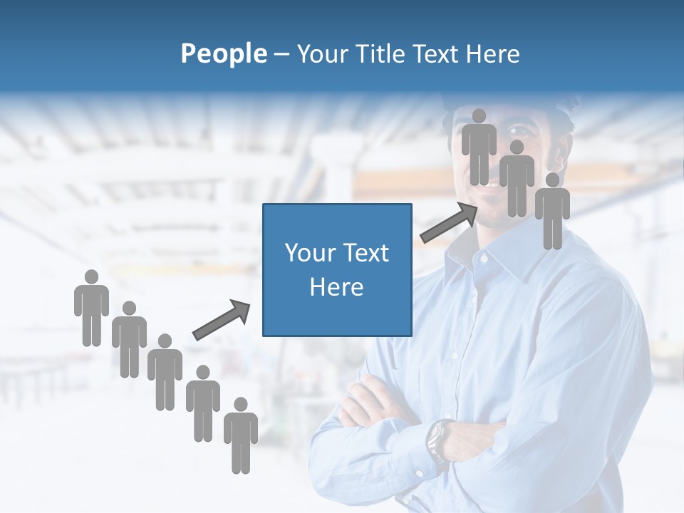 Helmet Man Building PowerPoint Template