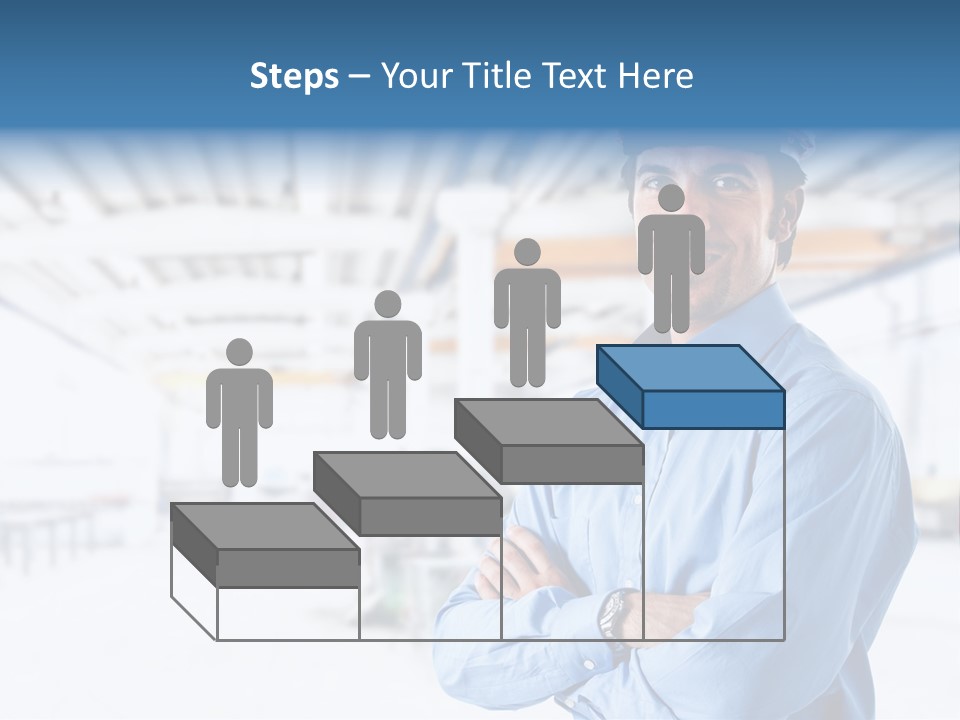 Helmet Man Building PowerPoint Template