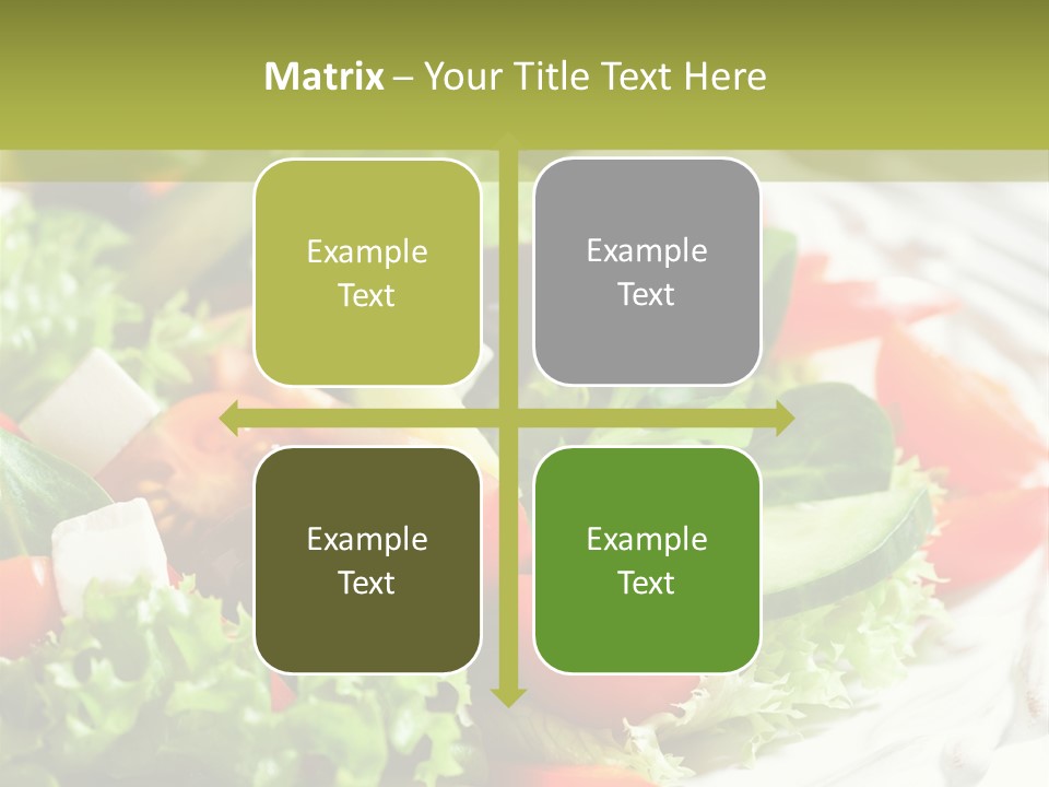 Plate Salad Greek Olives PowerPoint Template