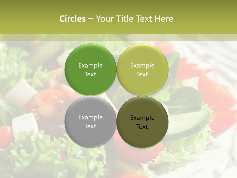 Plate Salad Greek Olives PowerPoint Template