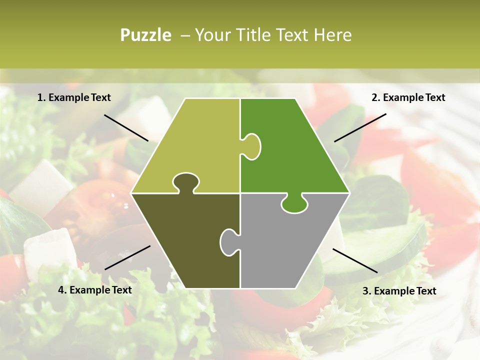 Plate Salad Greek Olives PowerPoint Template