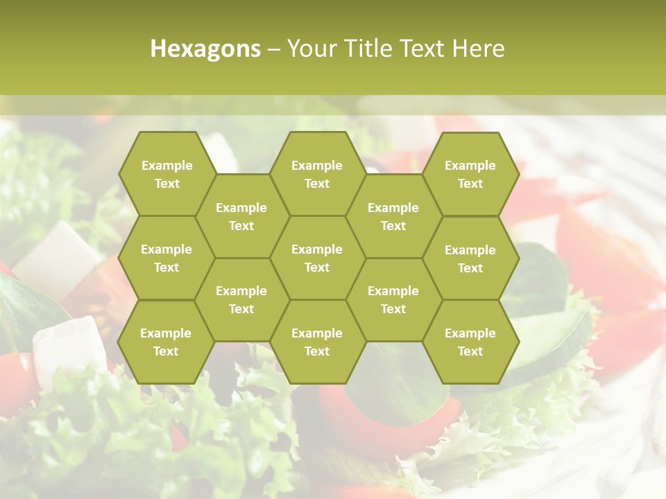 Plate Salad Greek Olives PowerPoint Template