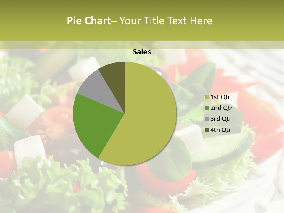 Plate Salad Greek Olives PowerPoint Template