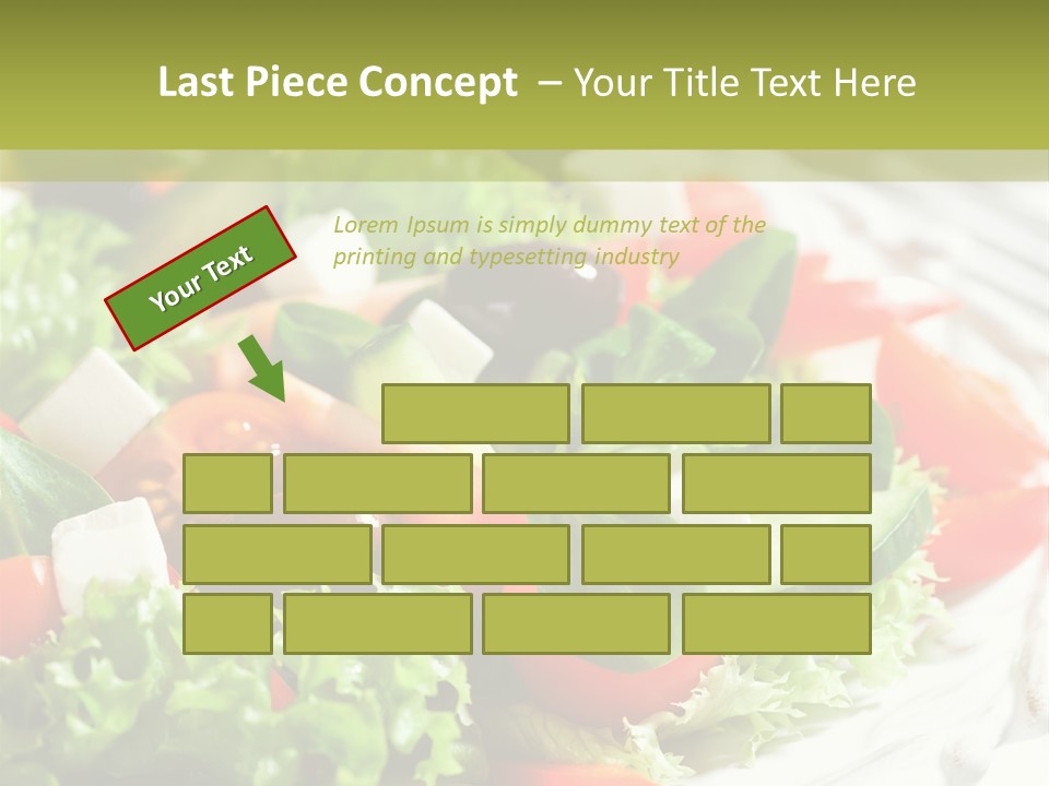 Plate Salad Greek Olives PowerPoint Template