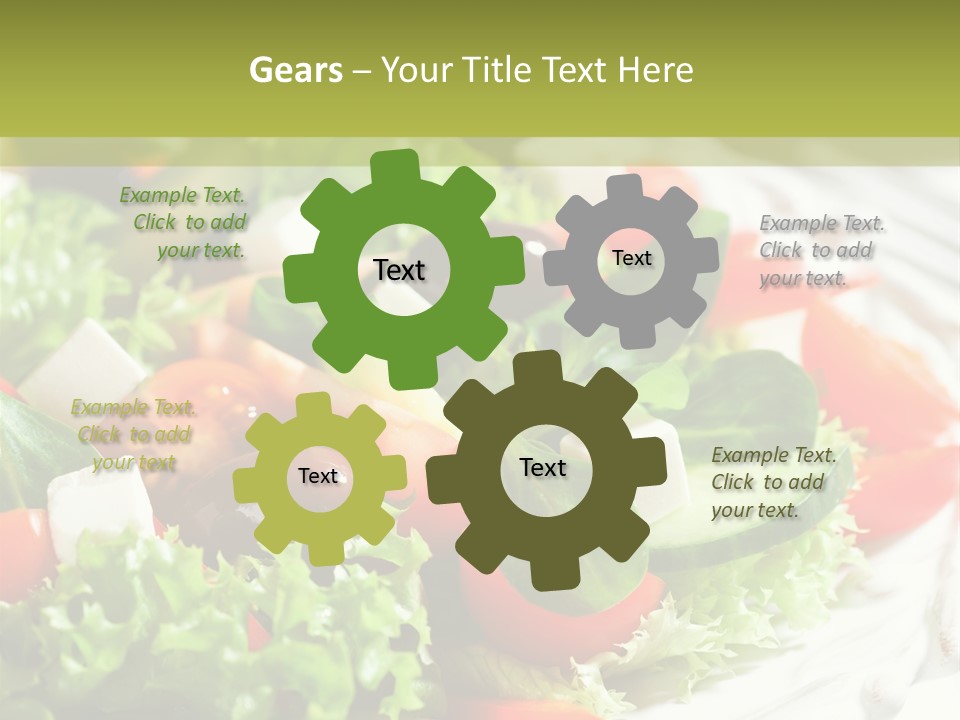 Plate Salad Greek Olives PowerPoint Template