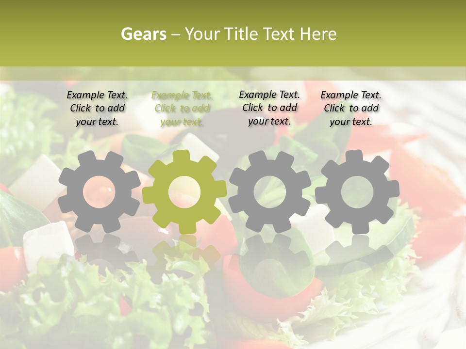 Plate Salad Greek Olives PowerPoint Template