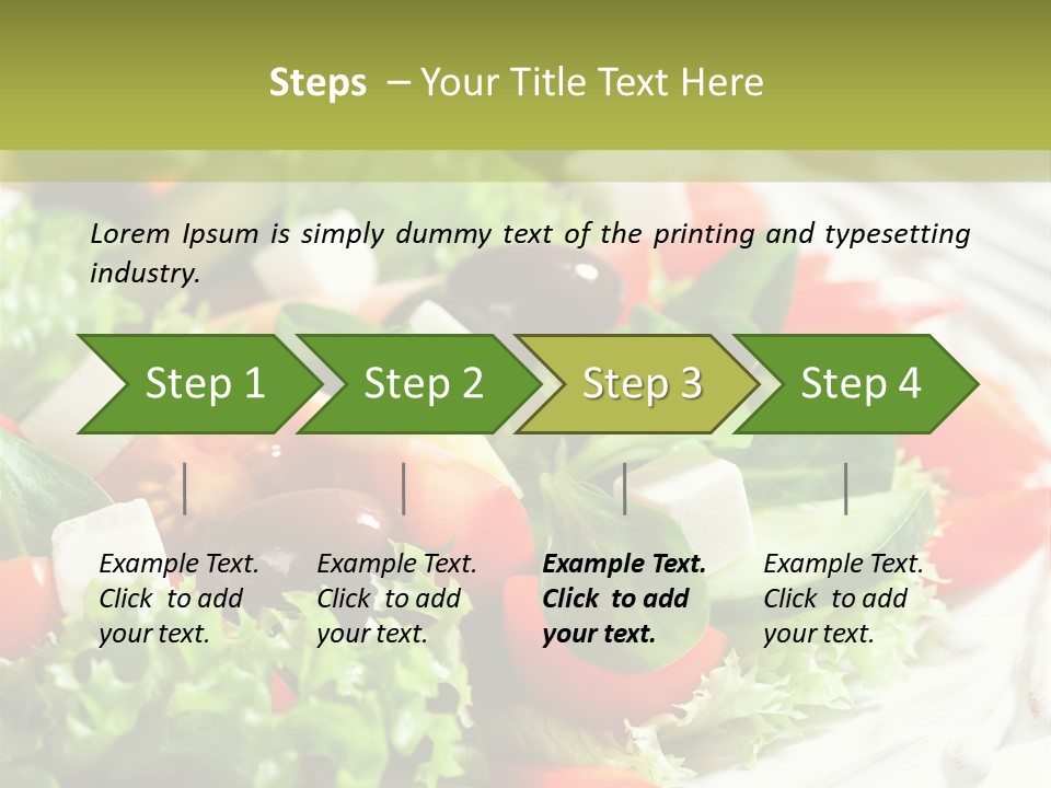 Plate Salad Greek Olives PowerPoint Template