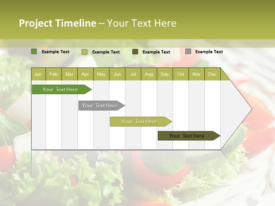 Plate Salad Greek Olives PowerPoint Template