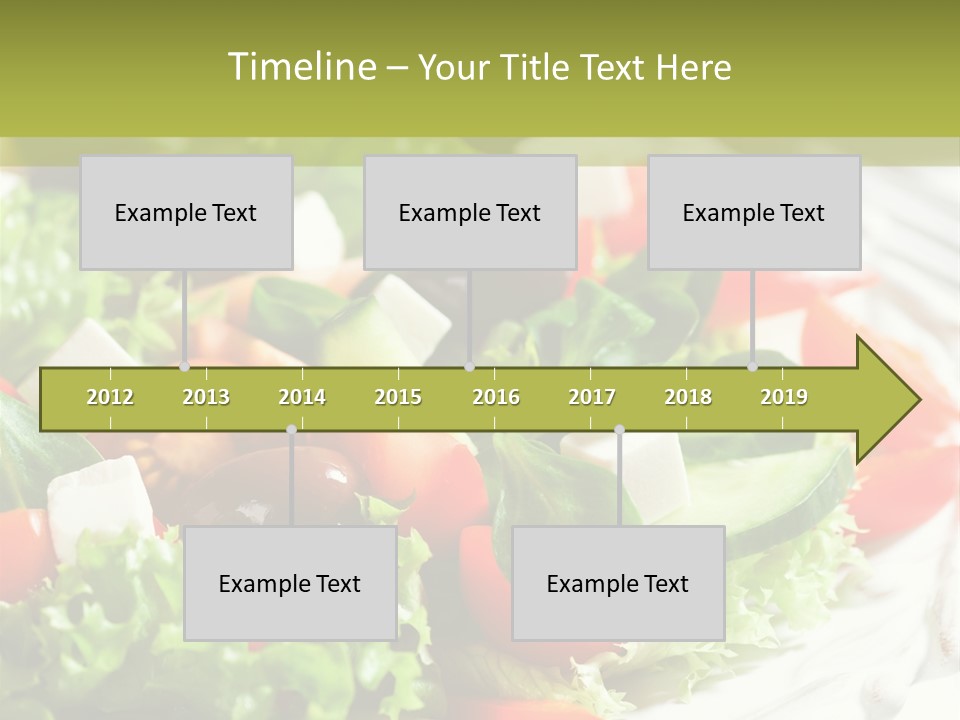 Plate Salad Greek Olives PowerPoint Template