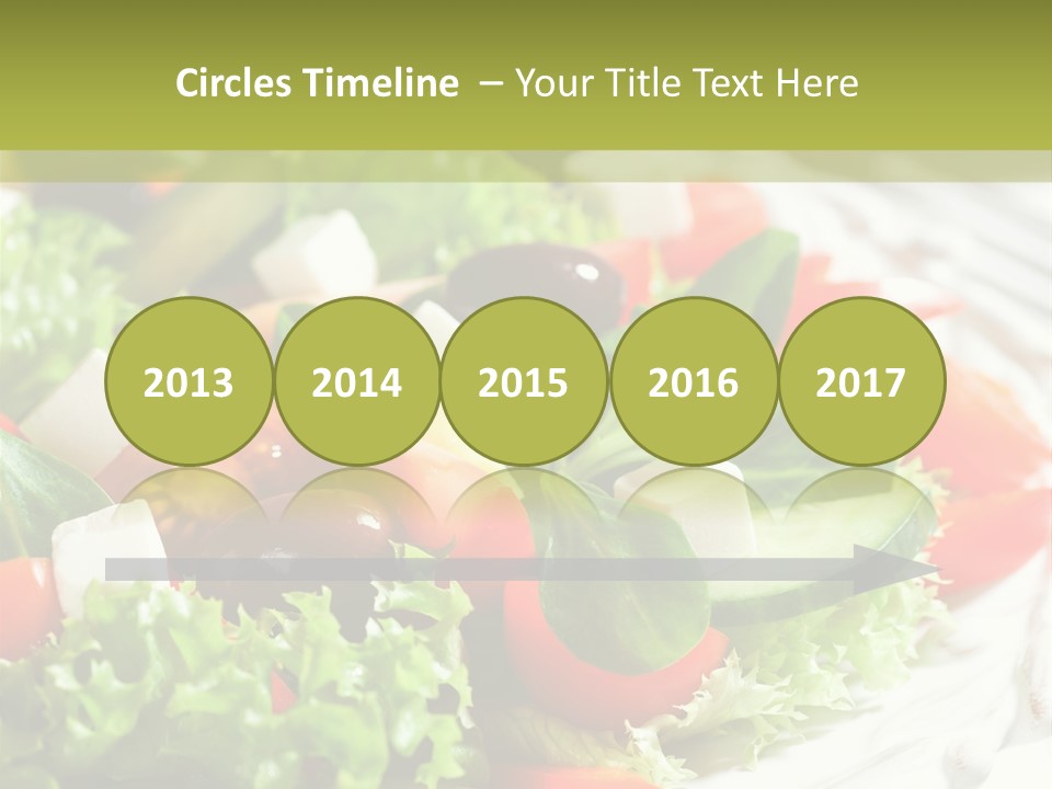 Plate Salad Greek Olives PowerPoint Template