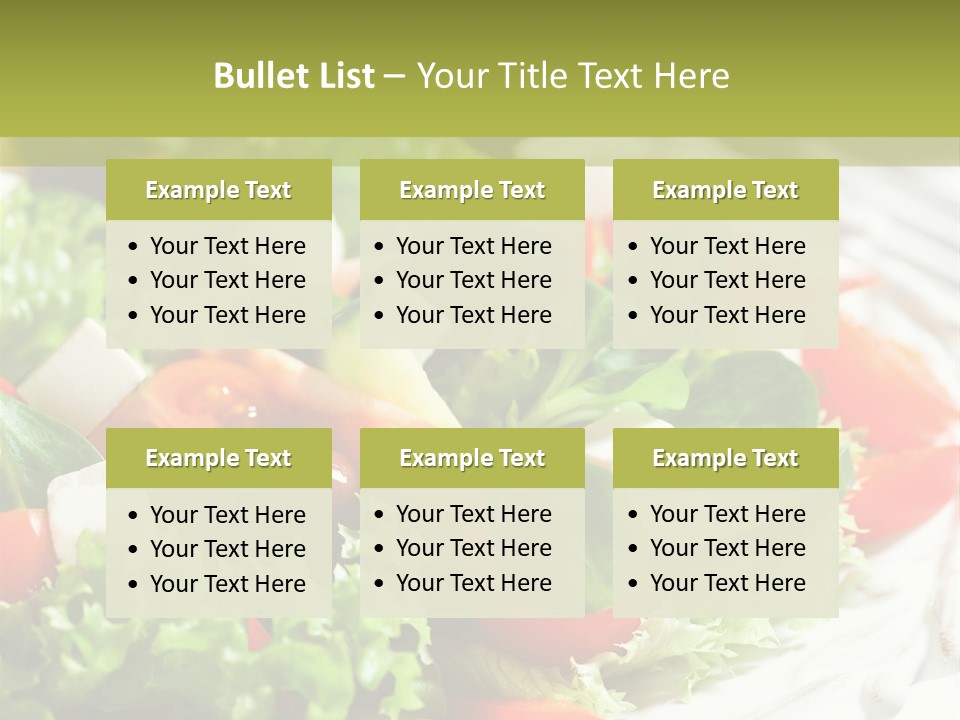 Plate Salad Greek Olives PowerPoint Template