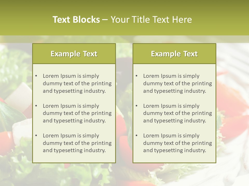 Plate Salad Greek Olives PowerPoint Template