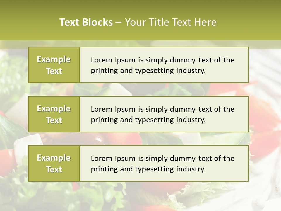 Plate Salad Greek Olives PowerPoint Template