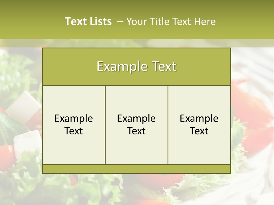 Plate Salad Greek Olives PowerPoint Template