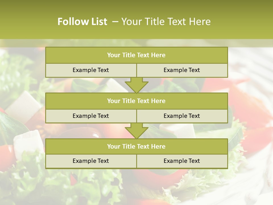 Plate Salad Greek Olives PowerPoint Template