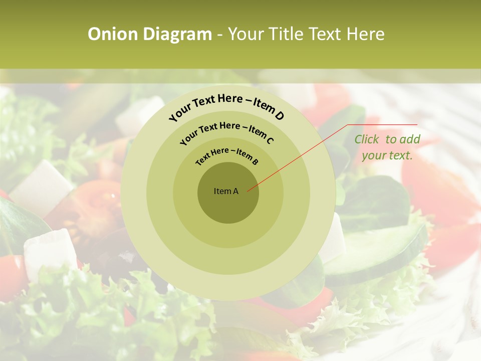 Plate Salad Greek Olives PowerPoint Template