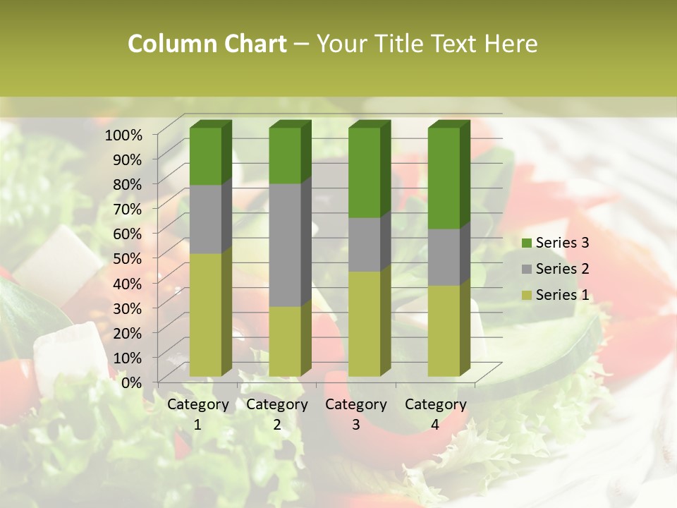 Plate Salad Greek Olives PowerPoint Template