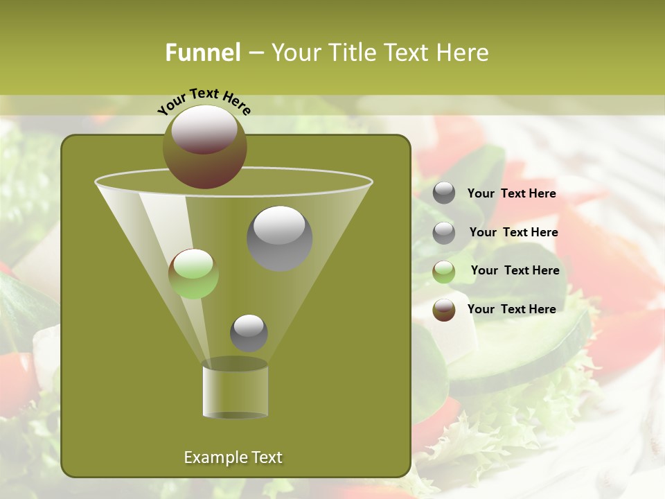 Plate Salad Greek Olives PowerPoint Template