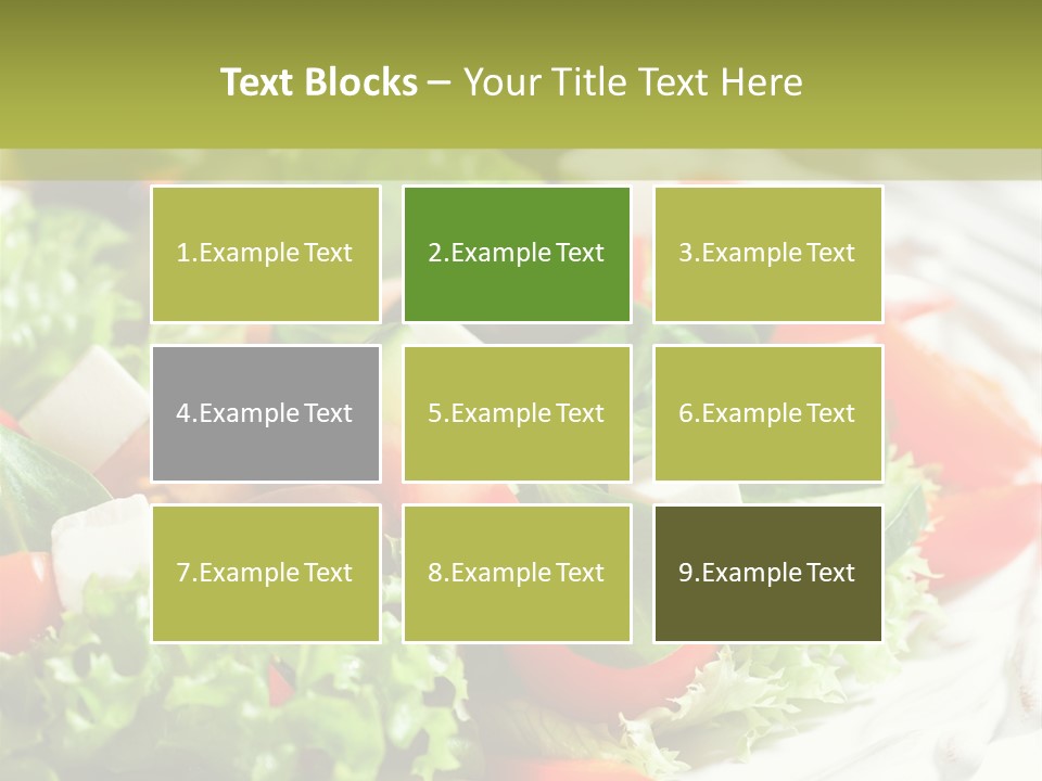 Plate Salad Greek Olives PowerPoint Template