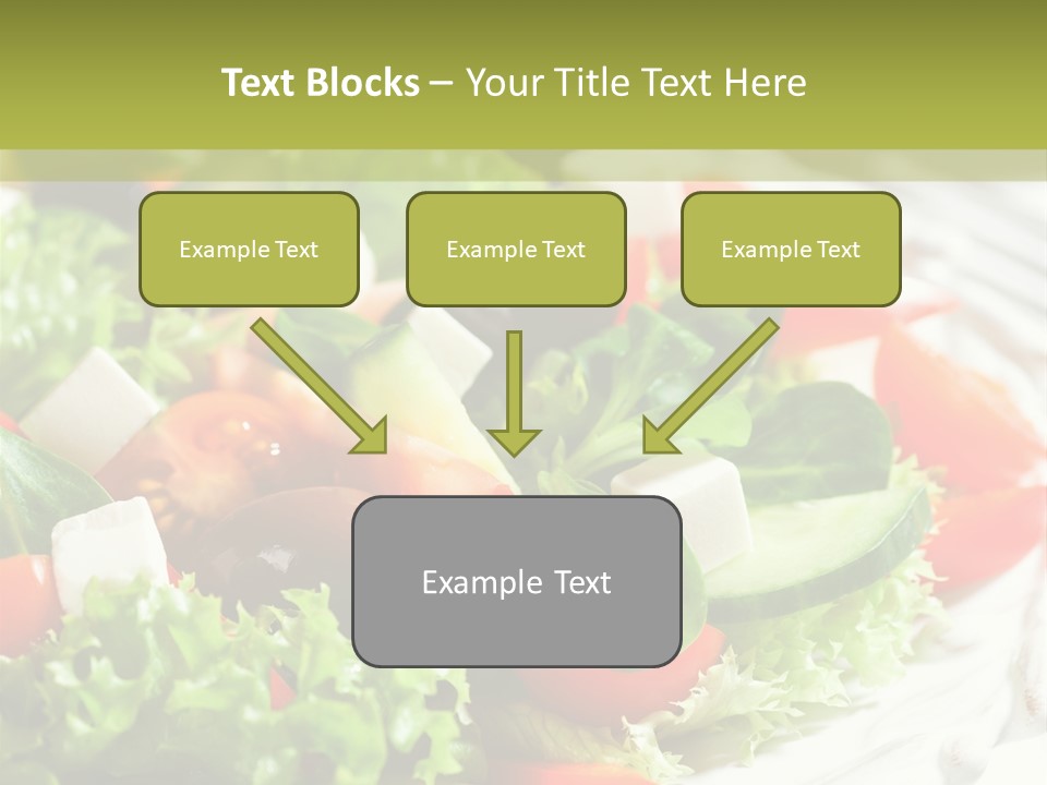 Plate Salad Greek Olives PowerPoint Template