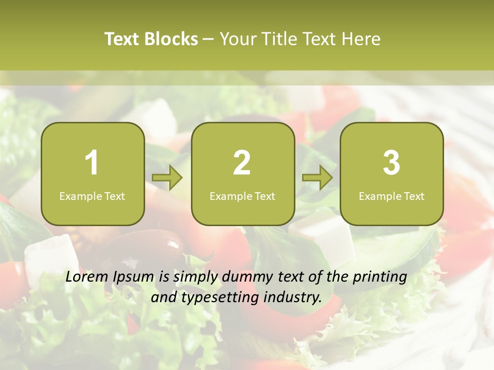 Plate Salad Greek Olives PowerPoint Template