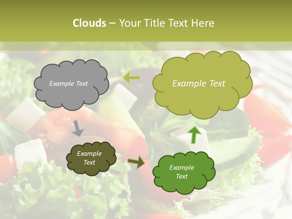 Plate Salad Greek Olives PowerPoint Template